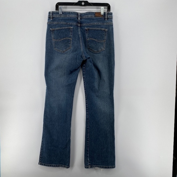 Lee Jeans Womens 12 M High Rise Boot Cut Light Blue Denim 100% Cotton 5 Pocket - Picture 9 of 13